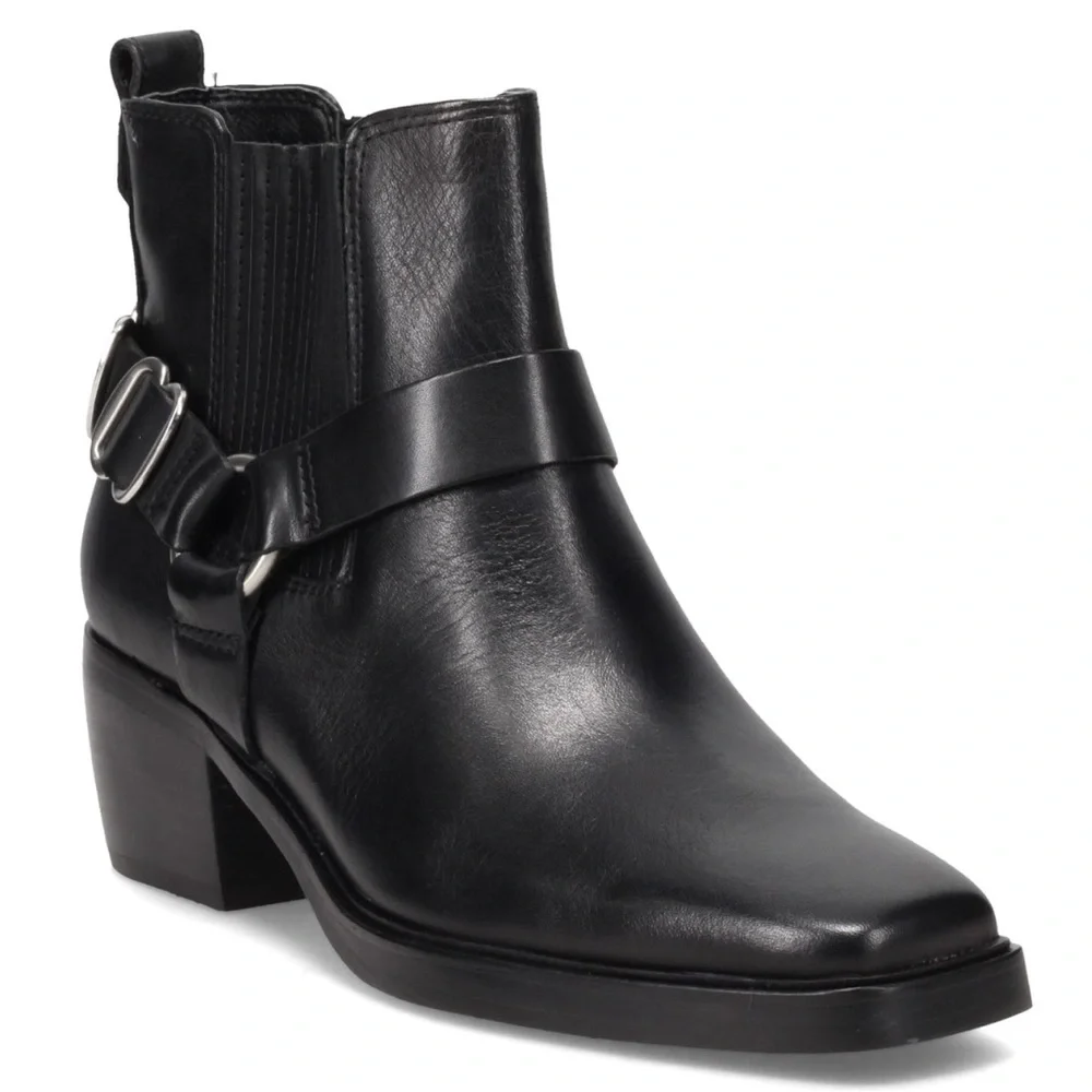 Sam Edelman Bellamie Motorcycle Bootie‎ Black Leather Size 7.5 NWOT